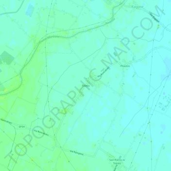 Mapa topográfico Filetto, altitud, relieve