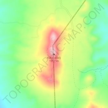 Mapa topográfico Karacadağ, altitud, relieve