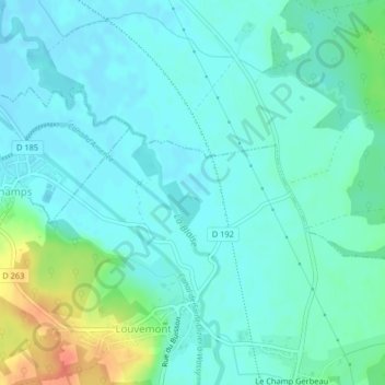 Mapa topográfico Saint-Mars, altitud, relieve