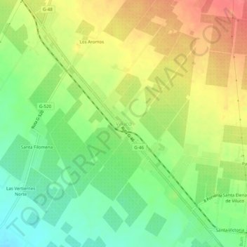 Mapa topográfico Viluco, altitud, relieve