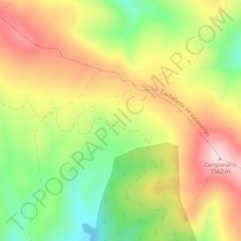 Mapa topográfico As Touzas da Azoreira, altitud, relieve