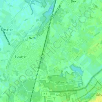 Mapa topográfico Heide, altitud, relieve