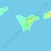 Mapa topográfico Dampier Archipelago, altitud, relieve