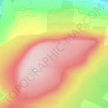 Mapa topográfico Penhill, altitud, relieve