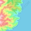Mapa topográfico Pugnochiuso, altitud, relieve