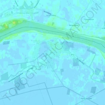 Mapa topográfico Berra, altitud, relieve