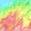 Mapa topográfico Bentlawnt, altitud, relieve