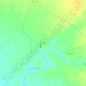 Mapa topográfico Bhachunda, altitud, relieve