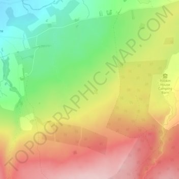 Mapa topográfico Flaska, altitud, relieve