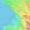 Mapa topográfico Trieste, altitud, relieve