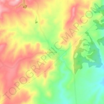 Mapa topográfico Karakuyu, altitud, relieve