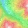 Mapa topográfico Peuget, altitud, relieve