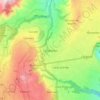 Mapa topográfico Carapungo, altitud, relieve
