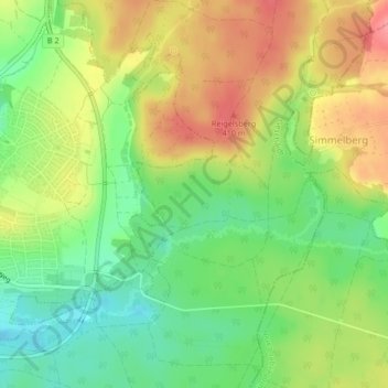 Mapa topográfico Sturz, altitud, relieve