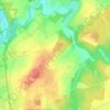 Mapa topográfico Mervant, altitud, relieve