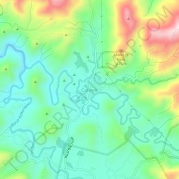 Mapa topográfico Calawis, altitud, relieve