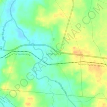 Mapa topográfico Umarituba, altitud, relieve