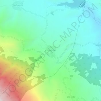 Mapa topográfico Babasultan, altitud, relieve