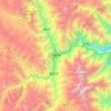 Mapa topográfico 甘孜藏族自治州, altitud, relieve