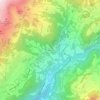 Mapa topográfico Le Verney, altitud, relieve
