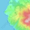 Mapa topográfico Azoia, altitud, relieve