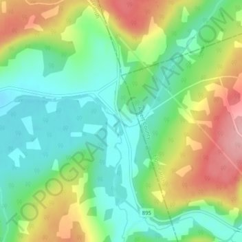Mapa topográfico Portage Vale, altitud, relieve