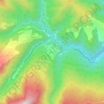 Mapa topográfico Nerito, altitud, relieve