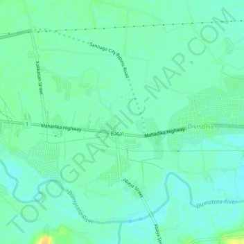 Mapa topográfico Batal, altitud, relieve