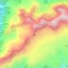 Mapa topográfico Passo delle Selle, altitud, relieve