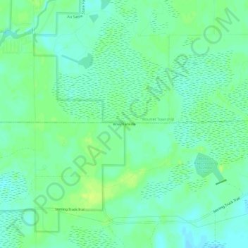 Mapa topográfico Bowmanville, altitud, relieve