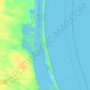 Mapa topográfico Padre Island, altitud, relieve