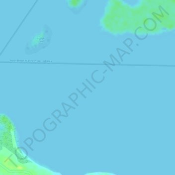 Mapa topográfico Bimini, altitud, relieve