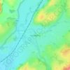 Mapa topográfico Llangadog, altitud, relieve