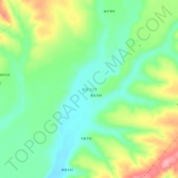 Mapa topográfico 骆驼沟村, altitud, relieve