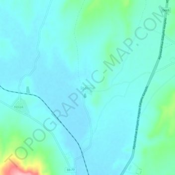Mapa topográfico İğdemir, altitud, relieve