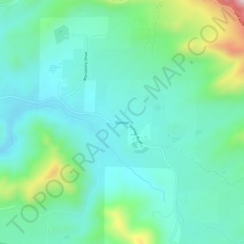Mapa topográfico Dunlap, altitud, relieve