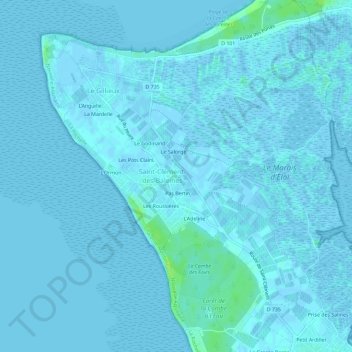 Mapa topográfico Le Chabot, altitud, relieve
