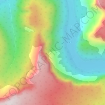 Mapa topográfico First Canyon, altitud, relieve