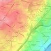 Mapa topográfico Ardencroft, altitud, relieve