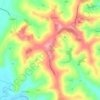 Mapa topográfico Cerqueto, altitud, relieve