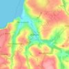 Mapa topográfico Bolingey, altitud, relieve