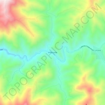 Mapa topográfico Millersville, altitud, relieve