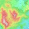 Mapa topográfico Bruncu Nieddu, altitud, relieve