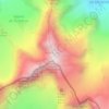 Mapa topográfico Piz Bernina, altitud, relieve