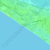 Mapa topográfico West Panama City Beach, altitud, relieve