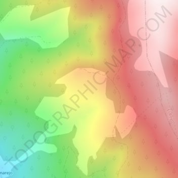 Mapa topográfico Ventosinos, altitud, relieve