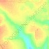Mapa topográfico Capim Branco, altitud, relieve