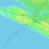 Mapa topográfico Hollywood Beach, altitud, relieve