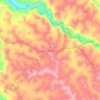 Mapa topográfico Cajete, altitud, relieve