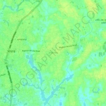 Mapa topográfico Rajason, altitud, relieve